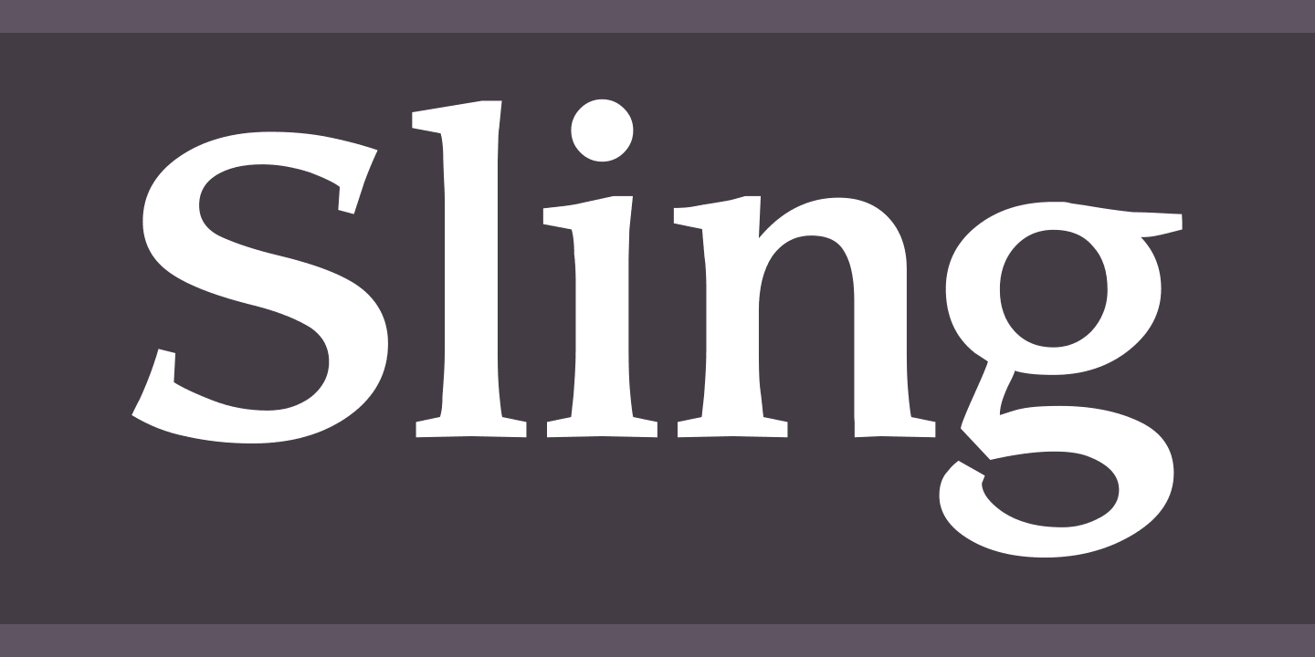 Пример шрифта Sling Light